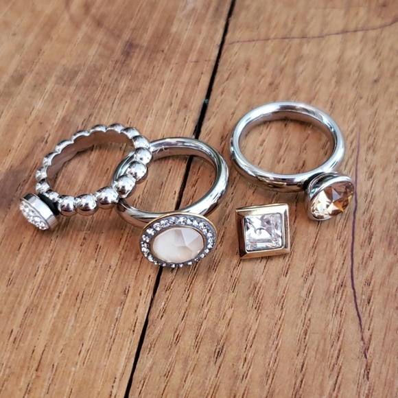 3 Qudo Stackable Interchangeable Rings 4 Tops - Picture 7 of 8